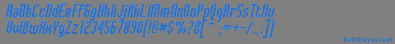 JaggedDreamsOblique Font – Blue Fonts on Gray Background