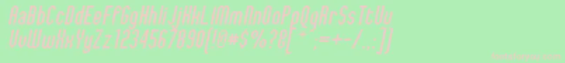 JaggedDreamsOblique Font – Pink Fonts on Green Background