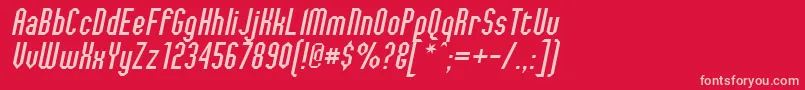 JaggedDreamsOblique Font – Pink Fonts on Red Background
