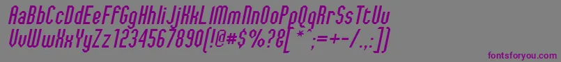 JaggedDreamsOblique Font – Purple Fonts on Gray Background