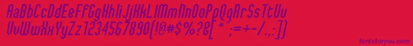 JaggedDreamsOblique Font – Purple Fonts on Red Background