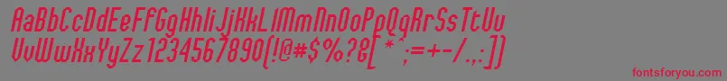 JaggedDreamsOblique Font – Red Fonts on Gray Background
