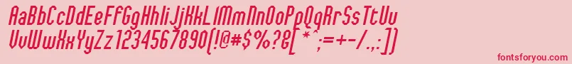 JaggedDreamsOblique Font – Red Fonts on Pink Background