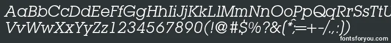 Шрифт L850SlabItalic – белые шрифты