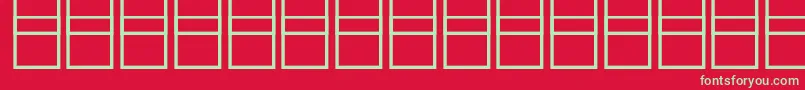 McsHaramain.Band2000-Schriftart – Grüne Schriften auf rotem Hintergrund