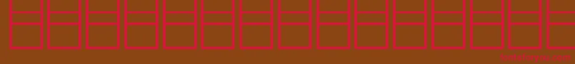 フォントMcsHaramain.Band2000 – 赤い文字が茶色の背景にあります。