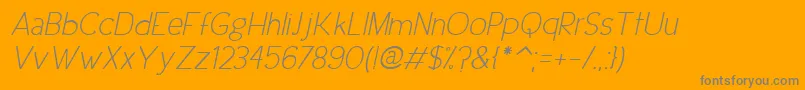 En savoir plus sur la police UrbanEleganceItalic Police UrbanEleganceItalic – polices grises sur fond orange