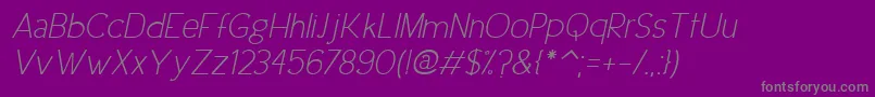 UrbanEleganceItalic Font – Gray Fonts on Purple Background