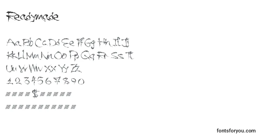 Czcionka Readymade – alfabet, cyfry, specjalne znaki