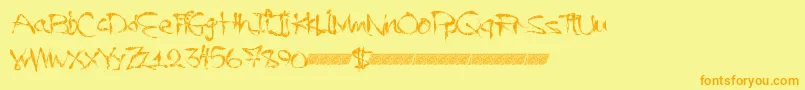 Readymade Font – Orange Fonts on Yellow Background