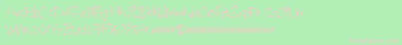 Readymade Font – Pink Fonts on Green Background