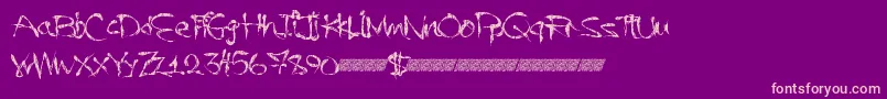 Readymade Font – Pink Fonts on Purple Background