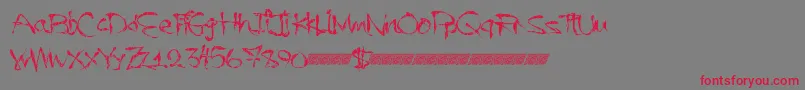 Readymade Font – Red Fonts on Gray Background