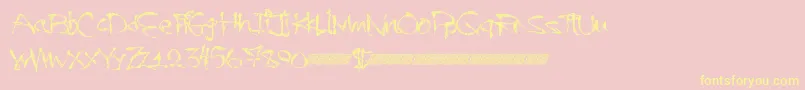 Readymade Font – Yellow Fonts on Pink Background