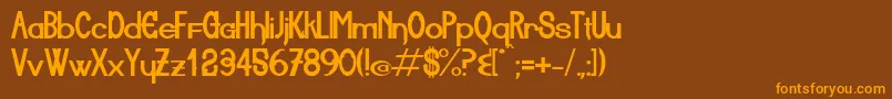 Aiuruoca Font – Orange Fonts on Brown Background