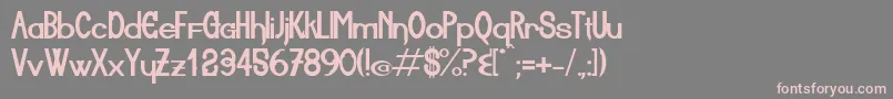 Aiuruoca Font – Pink Fonts on Gray Background