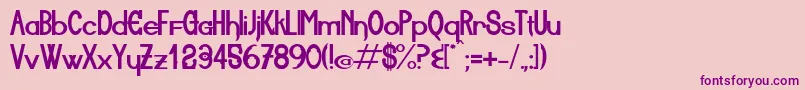 Aiuruoca Font – Purple Fonts on Pink Background