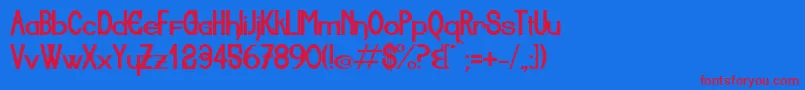 fuente Aiuruoca – Fuentes Rojas Sobre Fondo Azul