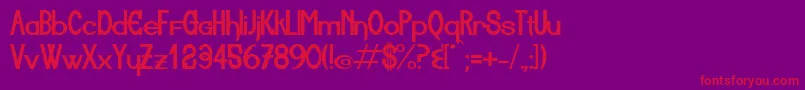 Aiuruoca Font – Red Fonts on Purple Background