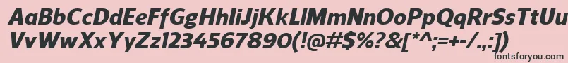 Шрифт ReganHeavyitalic – чёрные шрифты на розовом фоне