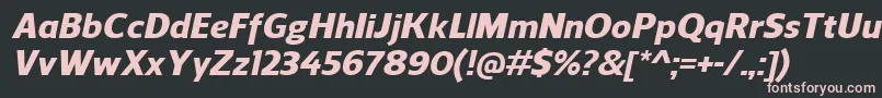 ReganHeavyitalic Font – Pink Fonts on Black Background