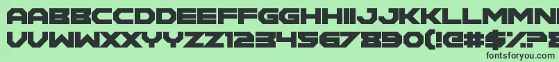 MaidenCrimes Font – Black Fonts on Green Background