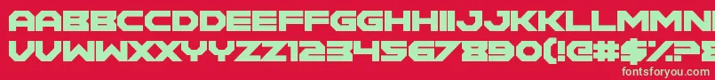 MaidenCrimes Font – Green Fonts on Red Background