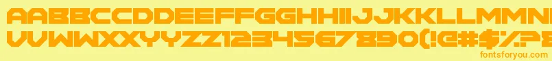 MaidenCrimes Font – Orange Fonts on Yellow Background