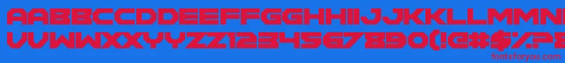 MaidenCrimes Font – Red Fonts on Blue Background
