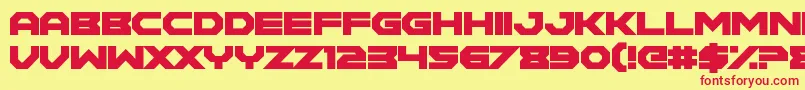 MaidenCrimes Font – Red Fonts on Yellow Background