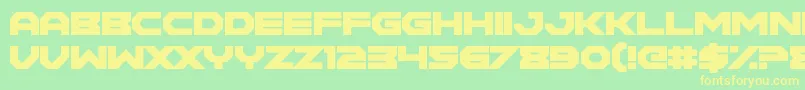 MaidenCrimes Font – Yellow Fonts on Green Background