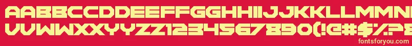 MaidenCrimes Font – Yellow Fonts on Red Background