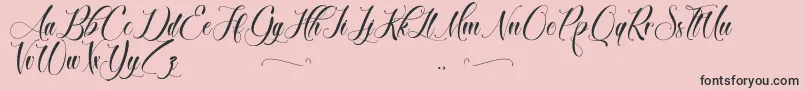 BrokenHeart Font – Black Fonts on Pink Background