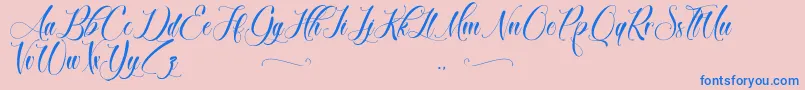 BrokenHeart Font – Blue Fonts on Pink Background