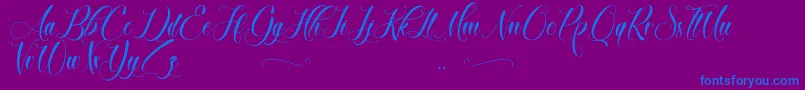 BrokenHeart Font – Blue Fonts on Purple Background