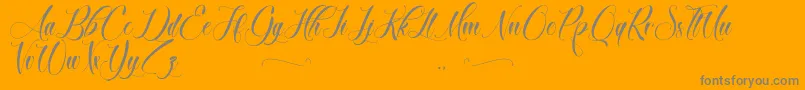 BrokenHeart-Schriftart – Graue Schriften auf orangefarbenem Hintergrund