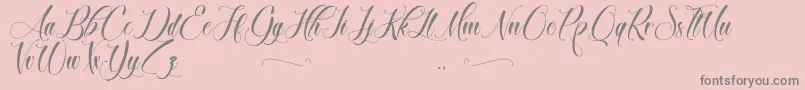 BrokenHeart Font – Gray Fonts on Pink Background