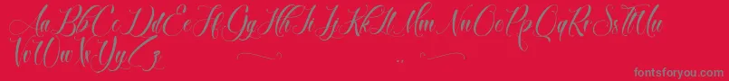 BrokenHeart-Schriftart – Graue Schriften auf rotem Hintergrund
