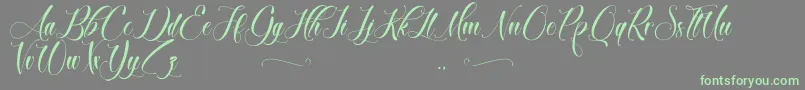 BrokenHeart Font – Green Fonts on Gray Background