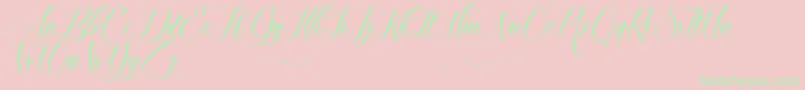 BrokenHeart Font – Green Fonts on Pink Background
