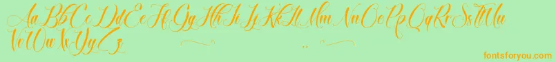 BrokenHeart Font – Orange Fonts on Green Background