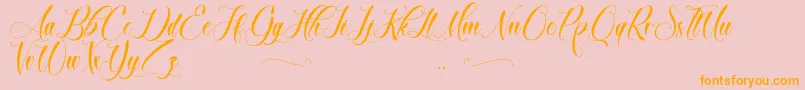 BrokenHeart Font – Orange Fonts on Pink Background