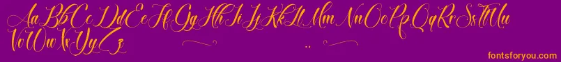 BrokenHeart Font – Orange Fonts on Purple Background