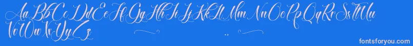 BrokenHeart Font – Pink Fonts on Blue Background