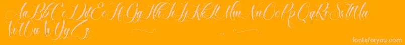 BrokenHeart Font – Pink Fonts on Orange Background