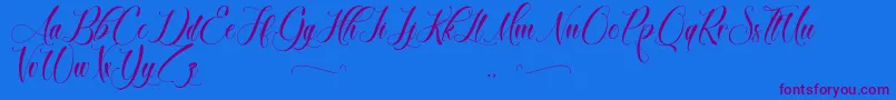 BrokenHeart Font – Purple Fonts on Blue Background