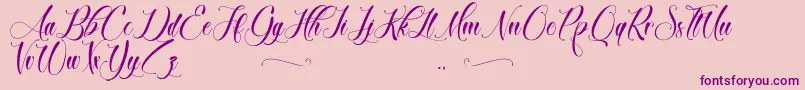 BrokenHeart Font – Purple Fonts on Pink Background