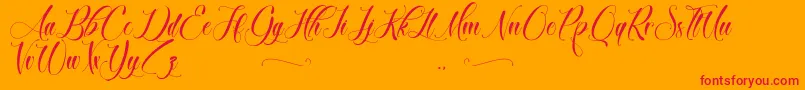 BrokenHeart Font – Red Fonts on Orange Background