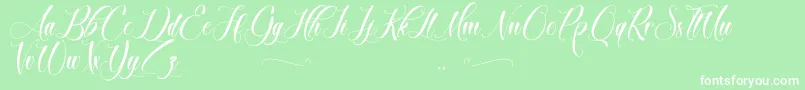 BrokenHeart Font – White Fonts on Green Background