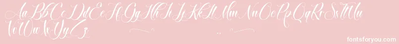 BrokenHeart-Schriftart – Weiße Schriften auf rosa Hintergrund